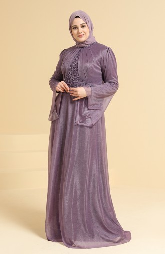 Lila Hijab-Abendkleider 2252-03