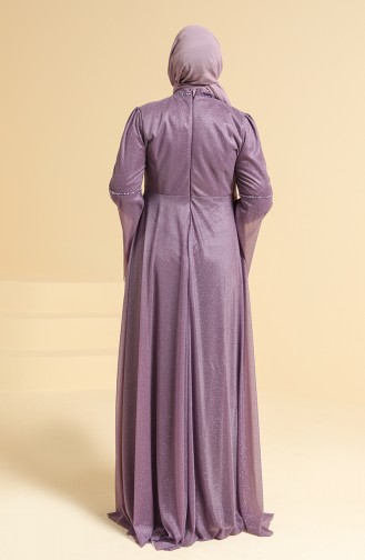 Violet Hijab Evening Dress 2252-03