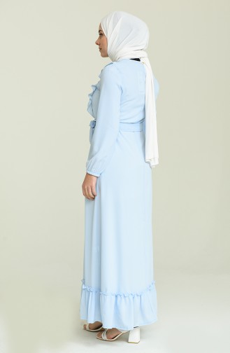 Blau Hijab Kleider 1756-02