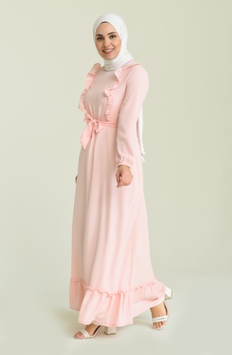 Powder Hijab Dress 1756-05