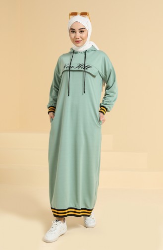 Robe Hijab Vert menthe 0814-03