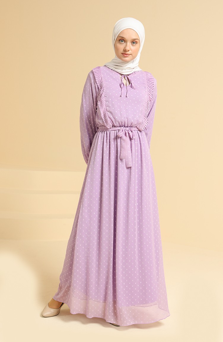 Violet Hijab Dress 0825-05