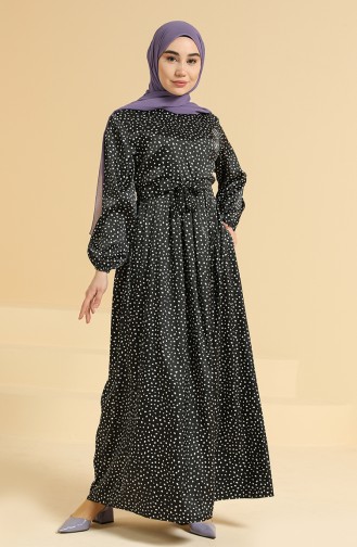 Black Hijab Dress 0836A-01