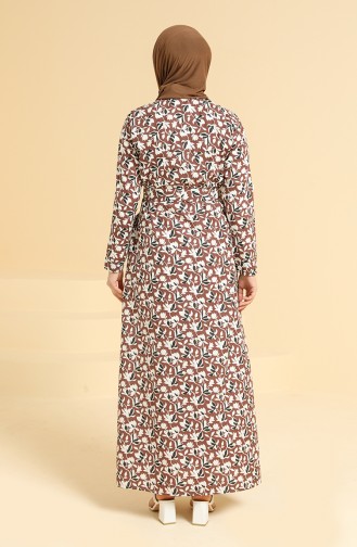 Brown Hijab Dress 0841-05