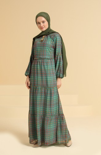 Green Hijab Dress 22Y100-04