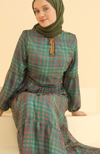 Green Hijab Dress 22Y100-04