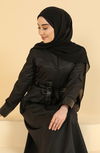 Black Hijab Dress 6559-01