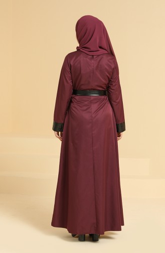 Plum Hijab Dress 6559-03