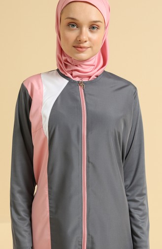 Rauchgrau Hijab Badeanzug 2230-03