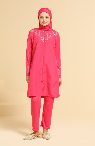 Fuchsia Hijab Badeanzug 2231-03
