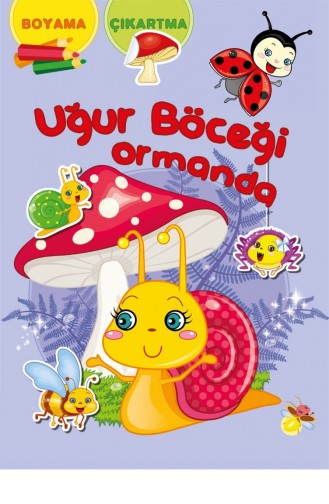 Koloni Çocuk Çıkartmalı Uğur Böceği Ormanda Çocuk Boyama Kitabı Eğlenceli Ve Eğitici