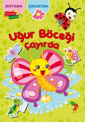 Koloni Çocuk Çıkartmalı Uğur Böceği Çayırda Çocuk Boyama Kitabı Eğlenceli Ve Eğitici