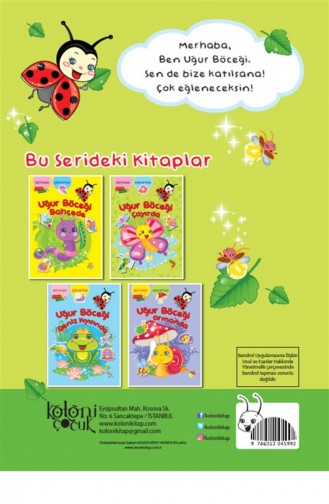 Koloni Çocuk Çıkartmalı Uğur Böceği Çayırda Çocuk Boyama Kitabı Eğlenceli Ve Eğitici