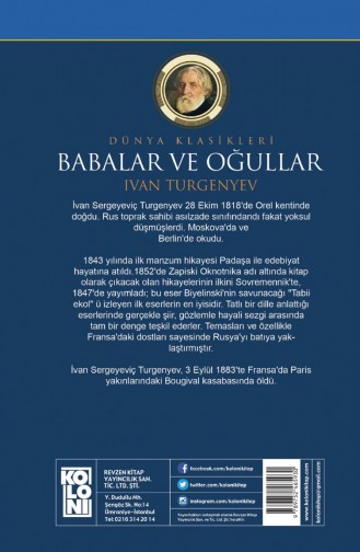 Revzen Kitap Babalar Ve Oğullar İvan Turgenyev Kaliteli Baskı Ciltli Kapak Trend