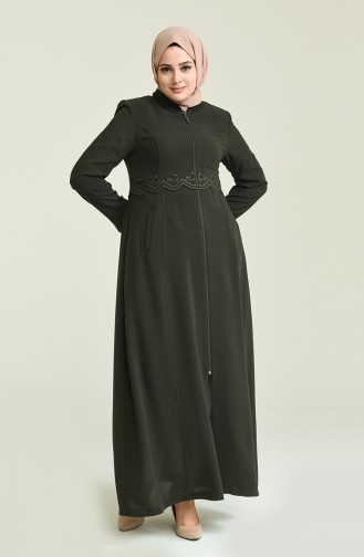 Khaki Abaya 0451-06