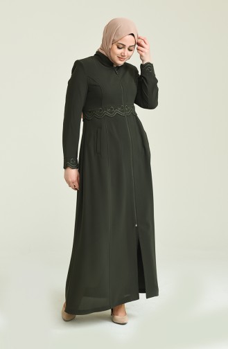 Khaki Abaya 0451-06