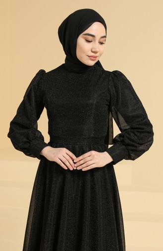 Habillé Hijab Noir 80108-02