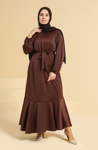 Brown Hijab Dress 0113-05