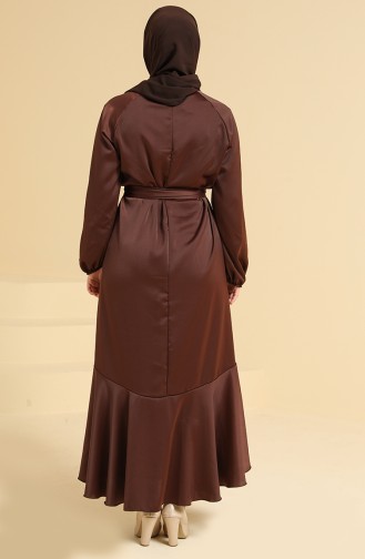 Brown Hijab Dress 0113-05
