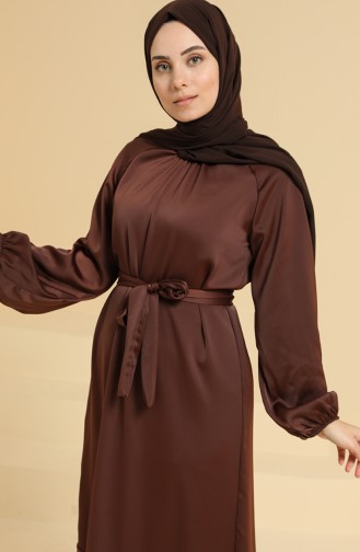 Brown Hijab Dress 0113-05