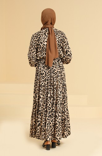 Robe Hijab Couleur Brun 0179-01