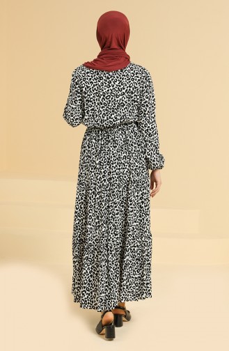 Weiß Hijab Kleider 0179-02