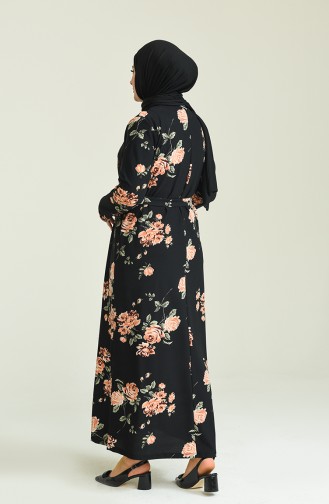 Black Hijab Dress 4800A-01