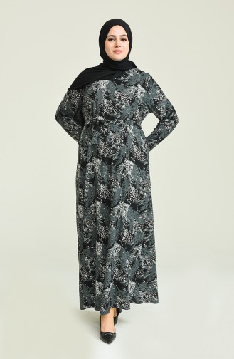 Black Hijab Dress 4800C-01
