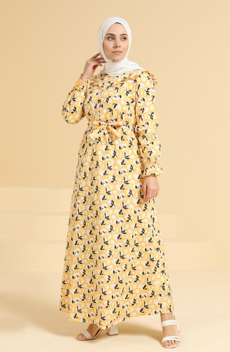 Yellow Hijab Dress 0842-04