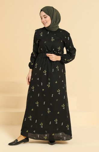 Black Hijab Dress 0848-02