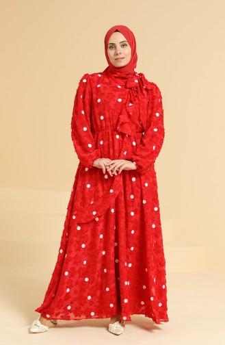 Rot Hijab Kleider 2022-03