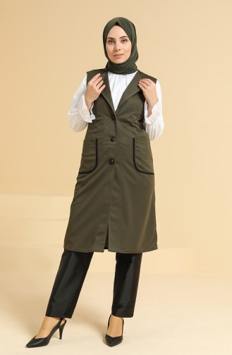 Khaki Gilet 1664-03