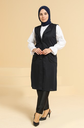 Navy Blue Gilet 1664-06