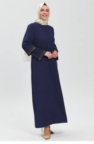 Navy Blue Abaya 505.K. Lacivert