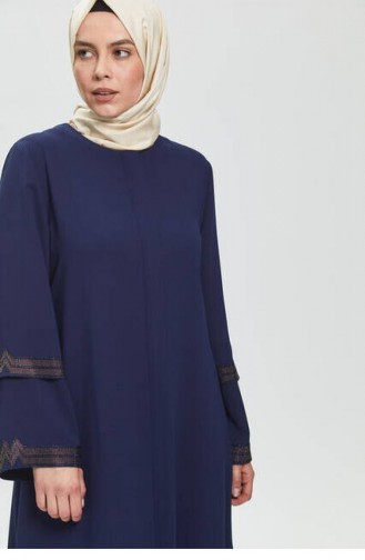 Navy Blue Abaya 505.K. Lacivert