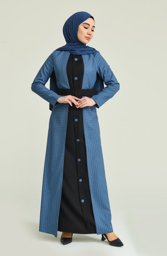 Robe Hijab Bleu Bébé 12169