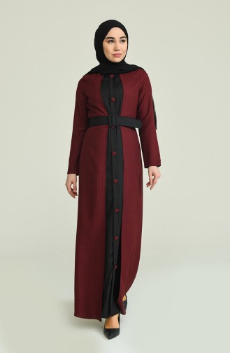 Robe Hijab Bordeaux 12166