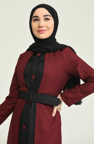 Robe Hijab Bordeaux 12166