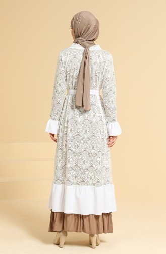 White Abaya 1456A-01