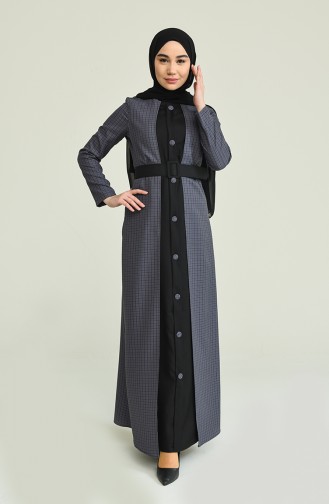 Grau Hijab Kleider 12171