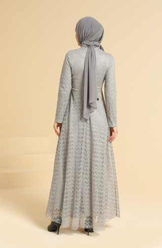 Grau Hijab-Abendkleider 11854