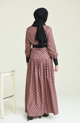 Beige-Rose Hijab Kleider 12320