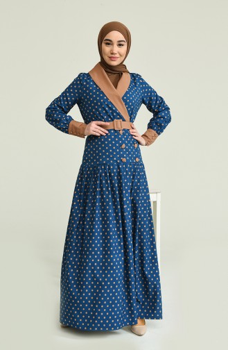 Blue Hijab Dress 12319
