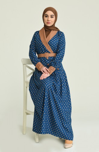 Blue Hijab Dress 12319