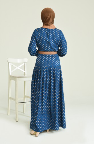 Blue Hijab Dress 12319