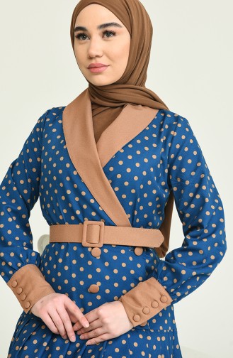 Blau Hijab Kleider 12319