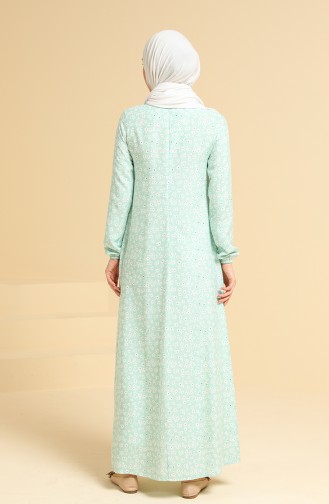 Mint green İslamitische Jurk 3302-10