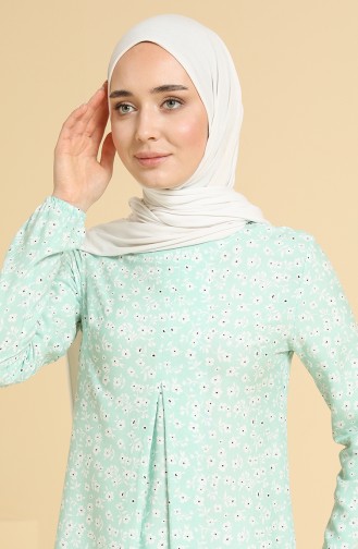 Robe Hijab Vert menthe 3302-10