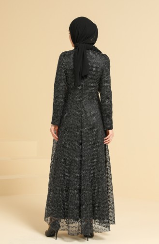 Schwarz Hijab-Abendkleider 11852