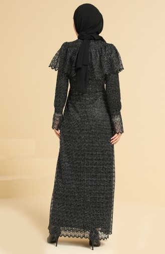 Schwarz Hijab-Abendkleider 11846